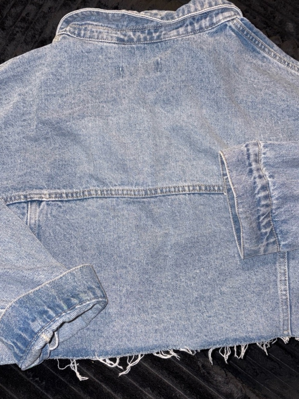 Light Wash Cropped Denim Jacket